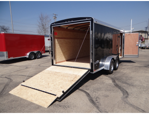 trailer ramp cargo enclosed exterior rear door