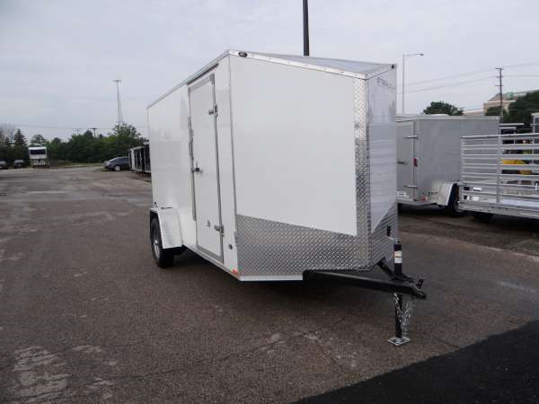 6' x 12' White Cargo Trailer with Rear Ramp Door | Advantage Trailer